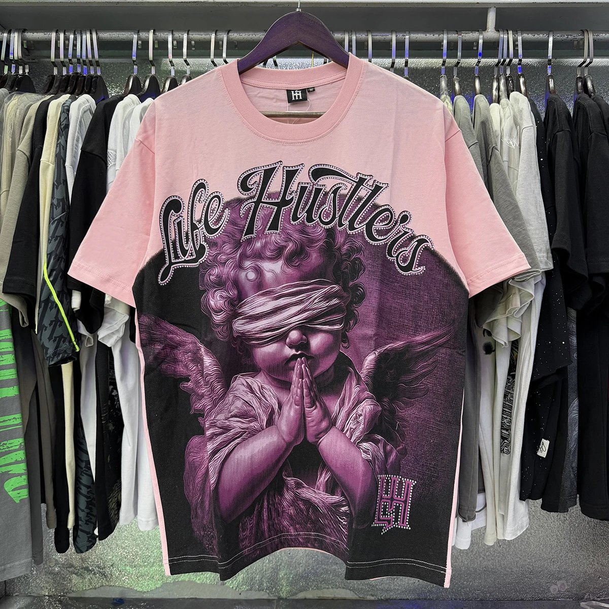 Design Life Hustlers Jesus Is King Graphic T-Shirt Black T-Shirts - 10