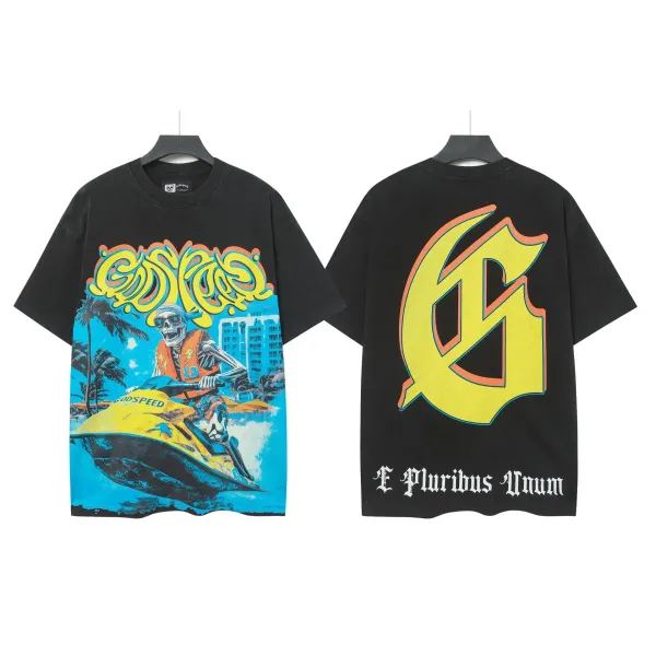 Godspeed Skeleton Graphic Black T-Shirt - 24