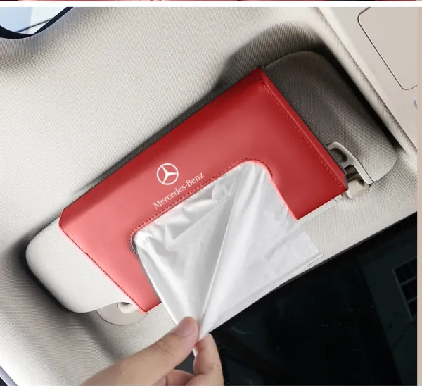 Design Mercedes-Benz Center Console Armrest Tissue Box Holder Black Automotive Accessory Accessories - 14