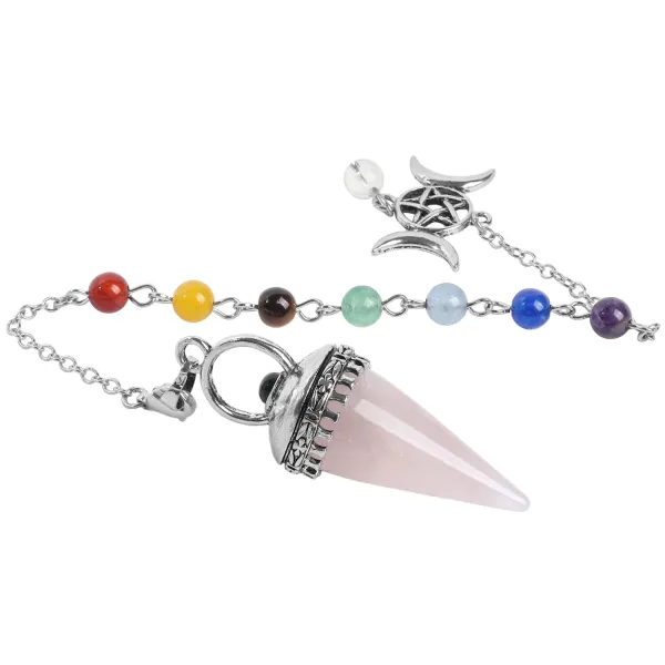 Design Chakra Pendulum Necklace Multicolor Jewelry - 14