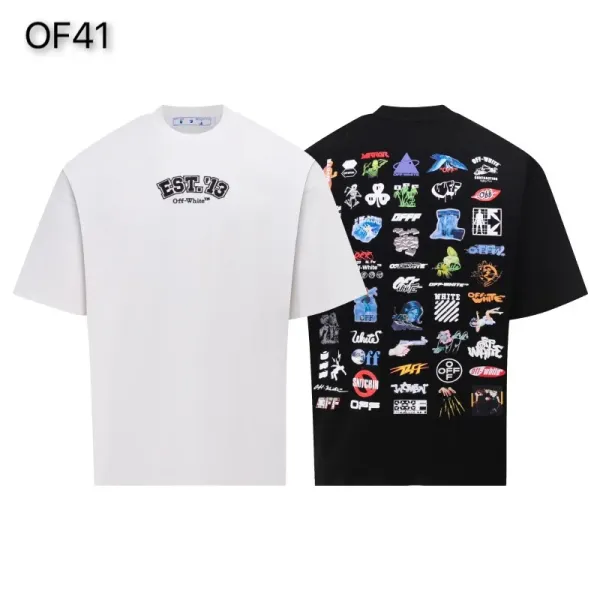 Off-White Mona Lisa Tape Print T-Shirt White and Black - 39