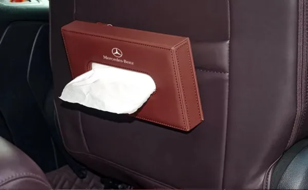Design Mercedes-Benz Center Console Armrest Tissue Box Holder Black Automotive Accessory Accessories - 26