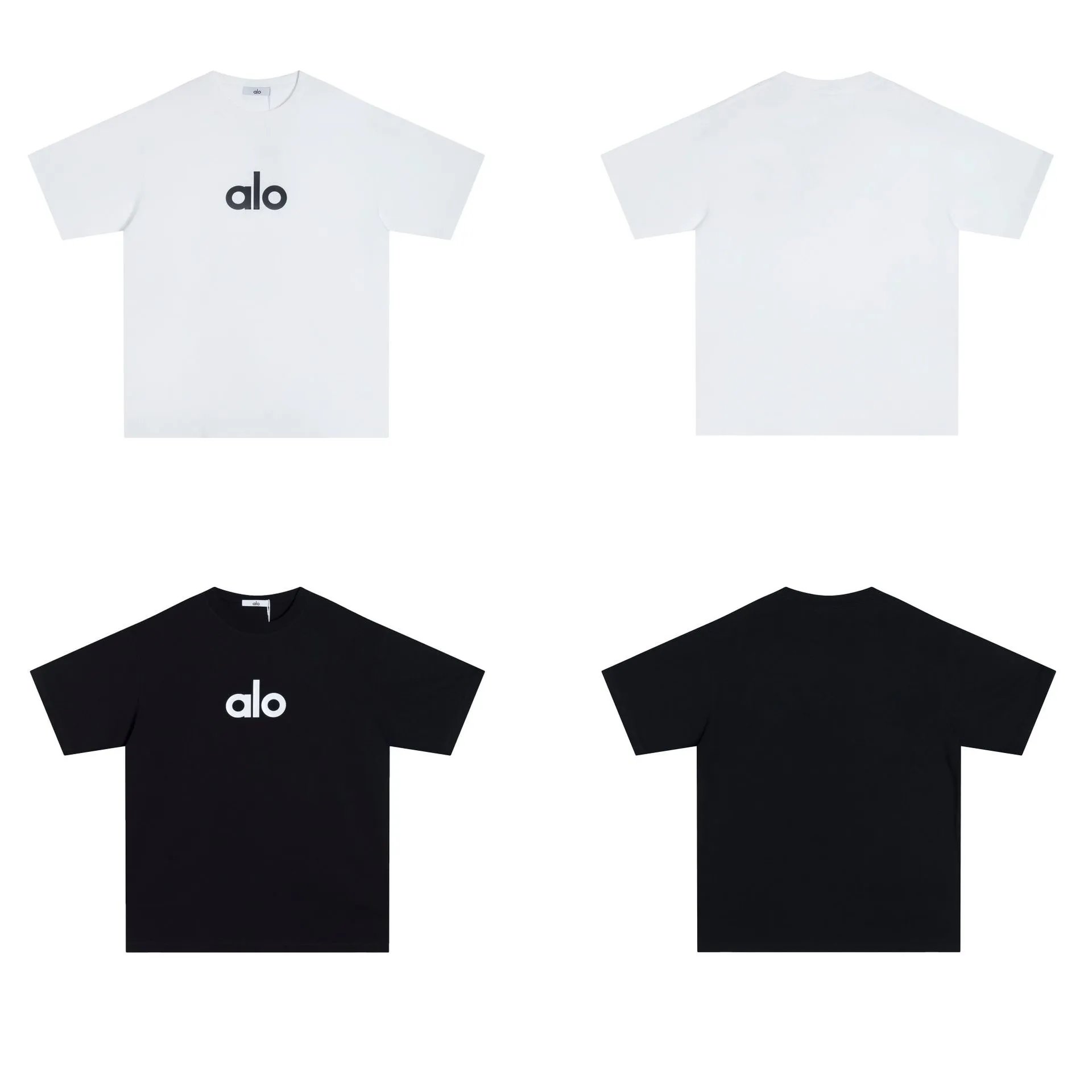 Alo Logo Graphic Black T-Shirt - 42
