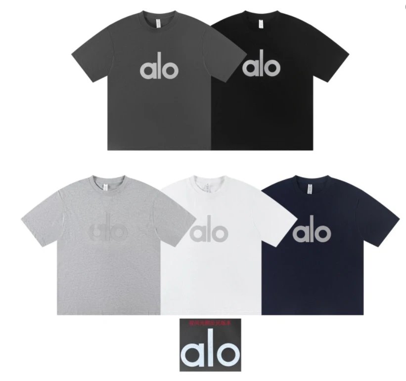 Alo Logo Graphic Black T-Shirt - 46