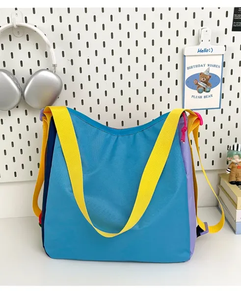 Design JMsDai Colorblock Hobo Bag Multicolor Shoulder Bag Hobo Bag - 40
