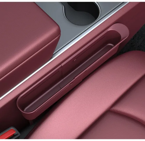 Design Universal Car Seat Gap Organizer Burgundy Set Electronics - 15