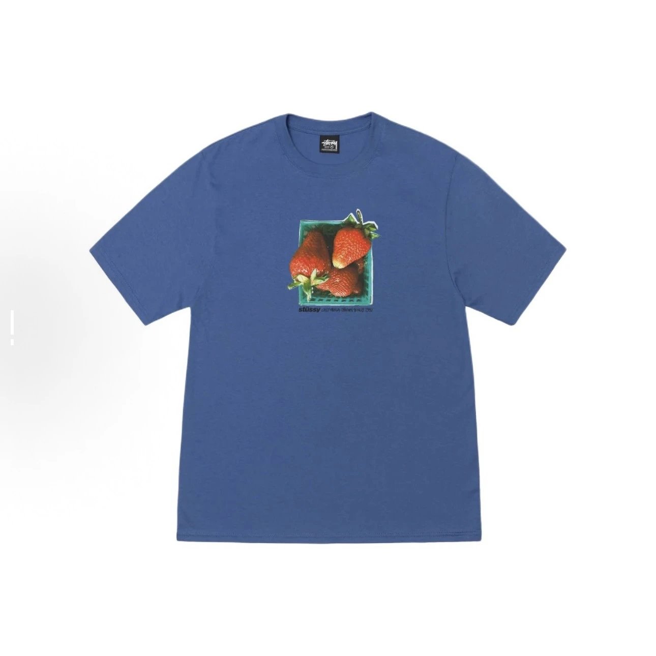 Stussy Strawberry Print T-Shirt Blue