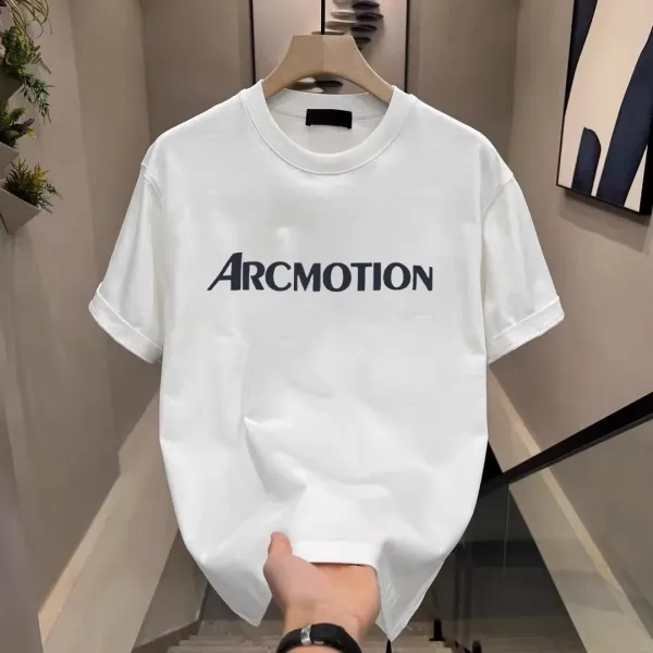 Design Arcmotion Logo Print White T-Shirt T-Shirts - 10