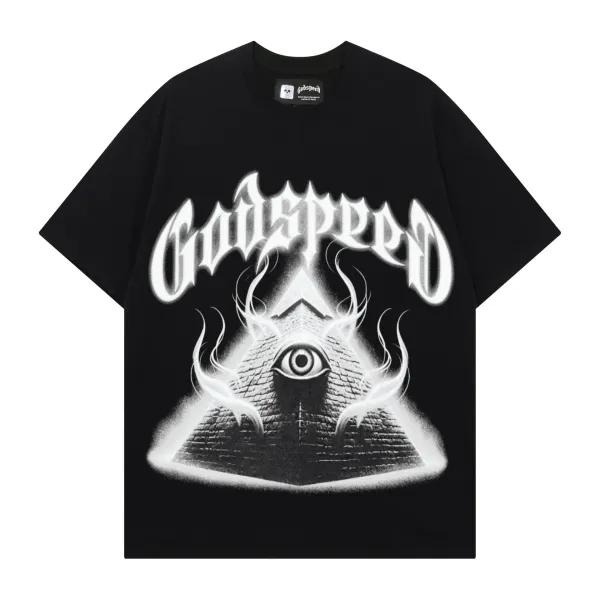 Godspeed Liquid Chrome Logo Black T-Shirt - 13