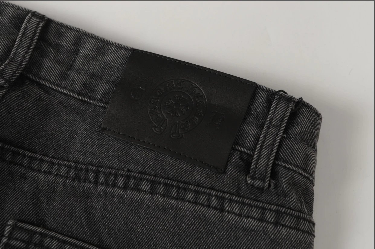Cross Print Denim Jeans photo 3
