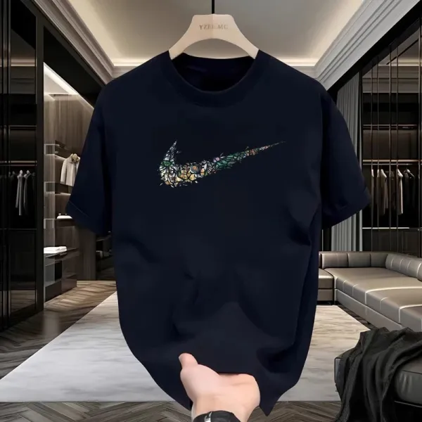 Design Nike Swoosh Art Print White T-Shirt Tops.t Shirts - 19