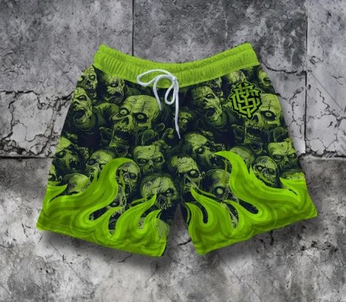 Design Rain or Sun Apparel Psychedelic Face Print Swim Shorts Multicolor Swimwear - 5