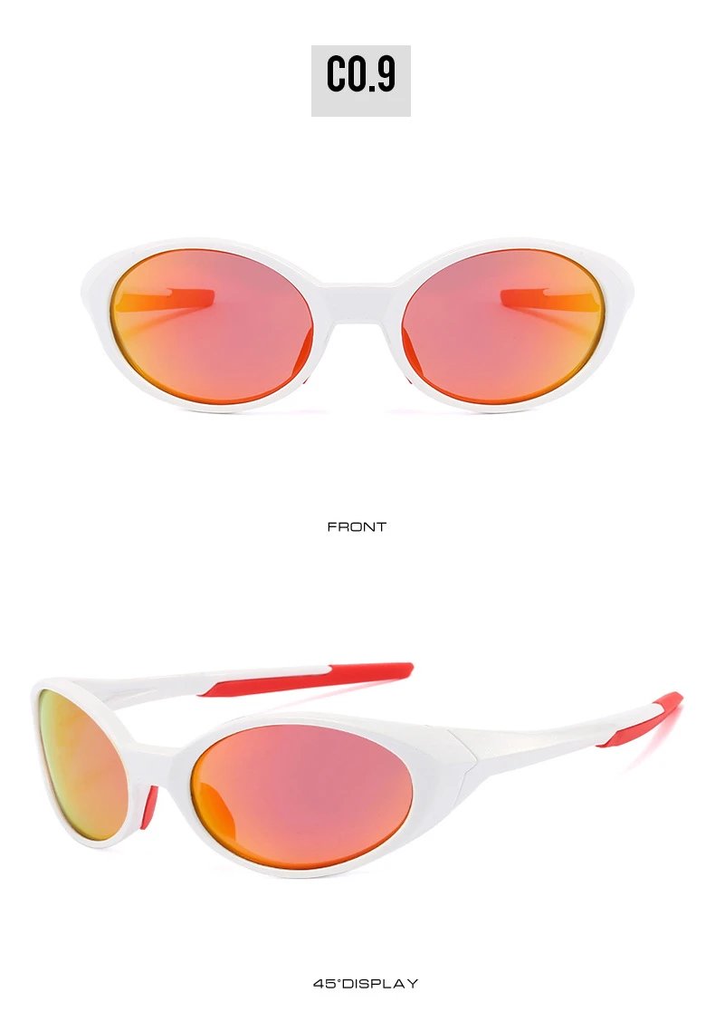 Design Sporty Wraparound Sunglasses Black / Red - 14