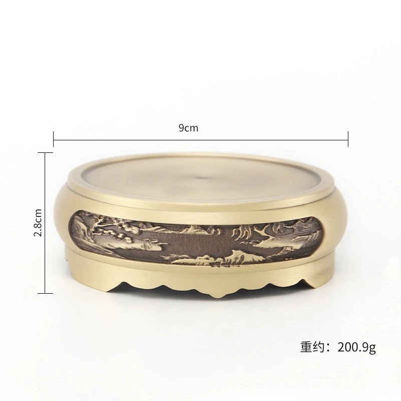 Design Bronze Carved Landscape Base Stand Accessories