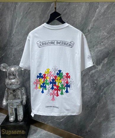Chrome Hearts Multicolor Cross Flower Print T-Shirt - 6