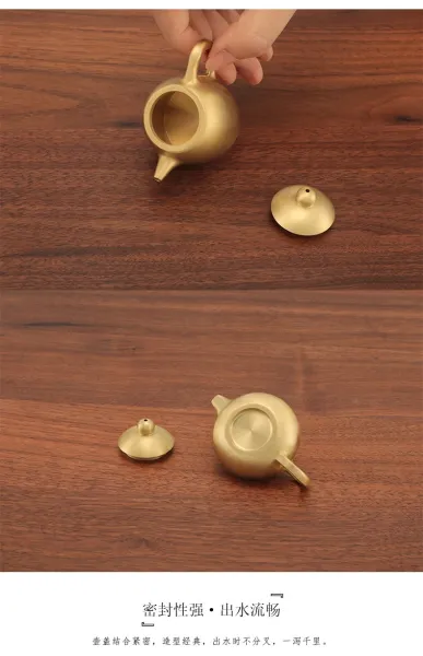 Design Mini Brass Teapot Gold Accessories - 7