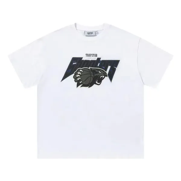 Trapstar Tra Star Blue Print White T-Shirt - 58