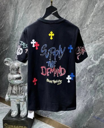 Chrome Hearts Multicolor Cross Flower Print T-Shirt - 16