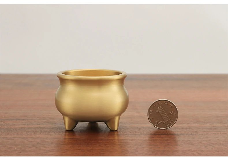 Design Brass Tripod Incense Burner Gold Accessory Accessories - 10