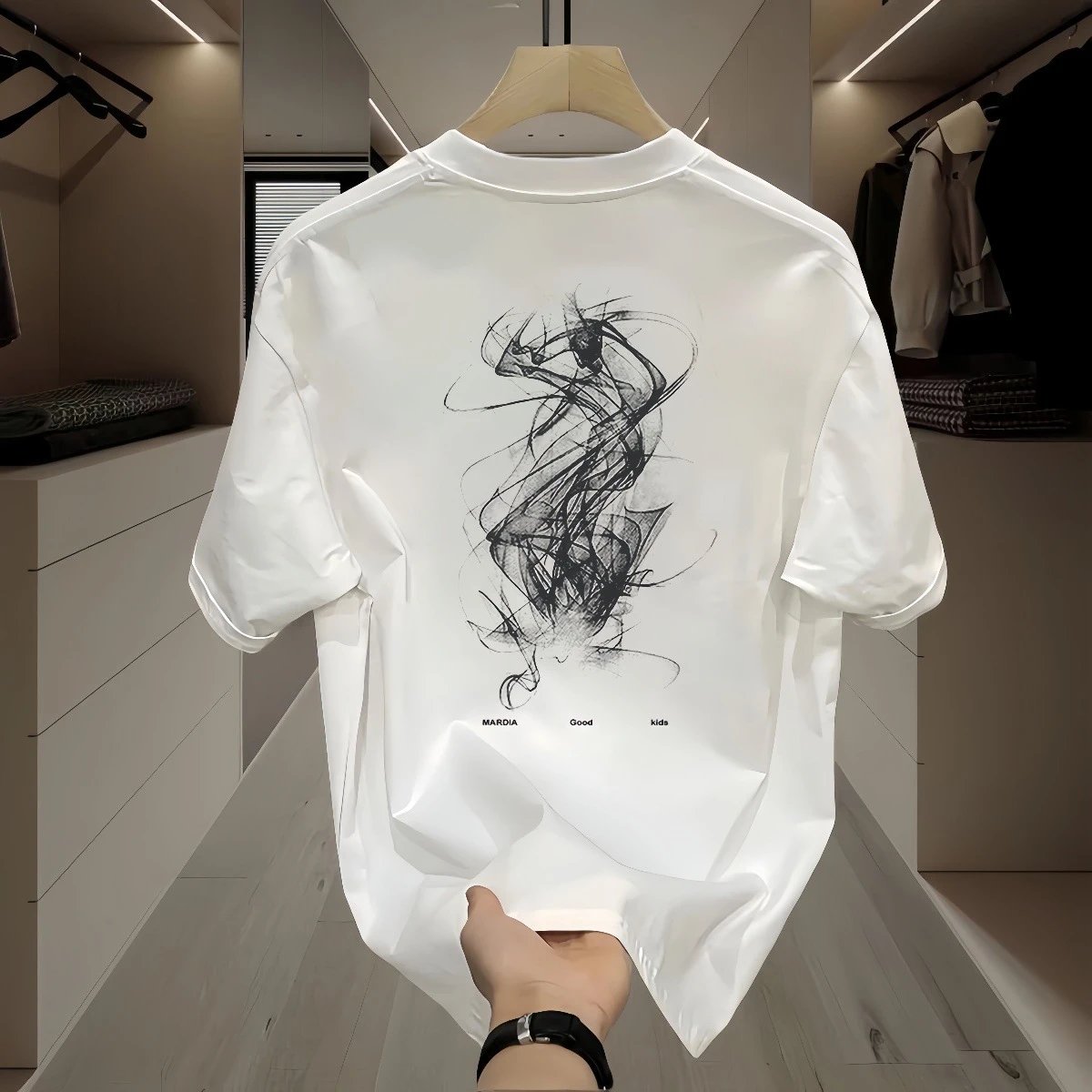 Design PGXY-ROSE Floral Logo Graphic Black T-Shirt T-Shirts - 22