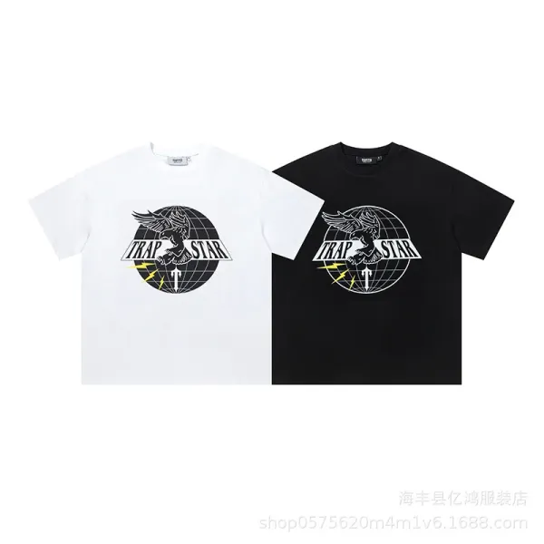 Trapstar Tra Star Blue Print White T-Shirt - 81