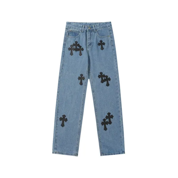 Chrome Hearts Cross Patch Black Jeans - 3