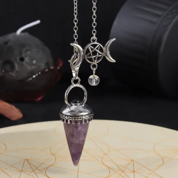 Design Chakra Pendulum Necklace Multicolor Jewelry - 6