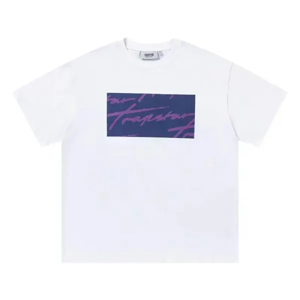 Trapstar Tra Star Blue Print White T-Shirt - 30
