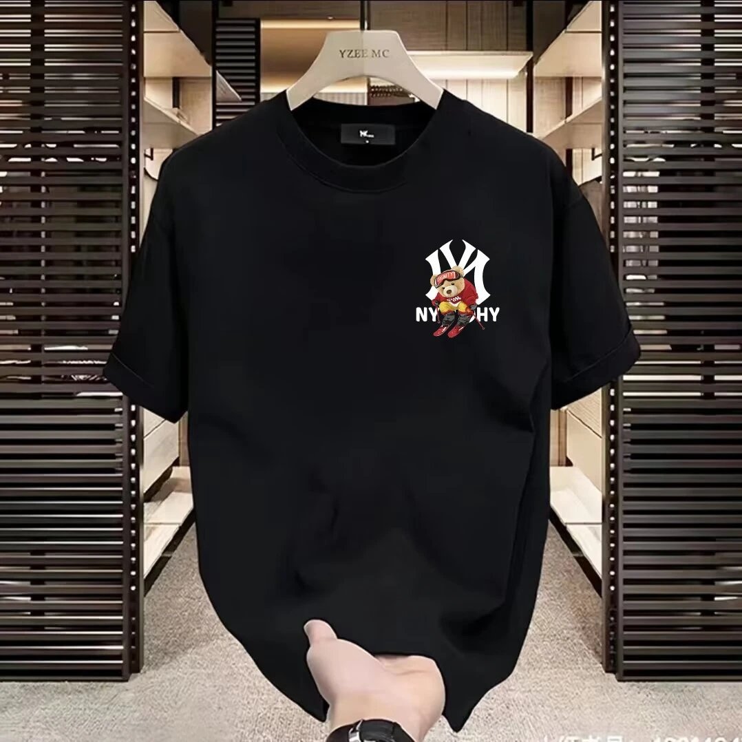 Design NY Logo Graphic Print Black T-Shirt - 39