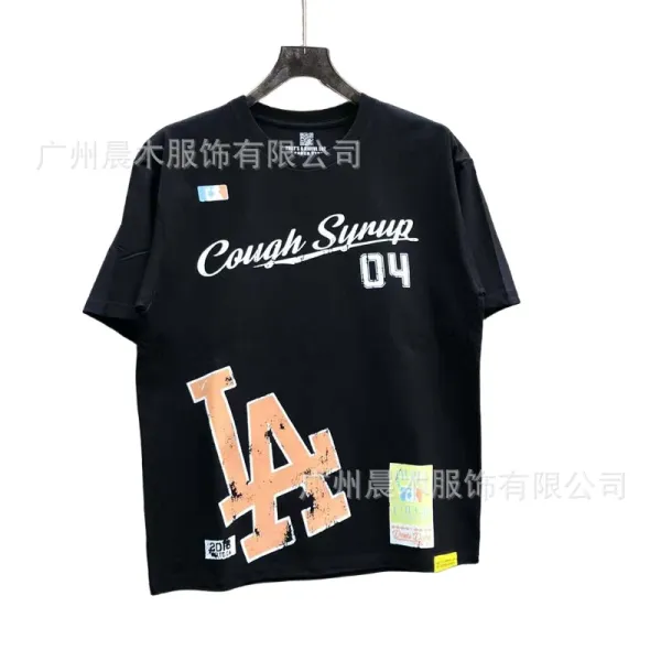 Design That's A Awful Lot Cough Syrup Graphic T-Shirt Black - 16