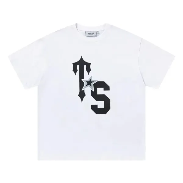 Trapstar Tra Star Blue Print White T-Shirt - 55