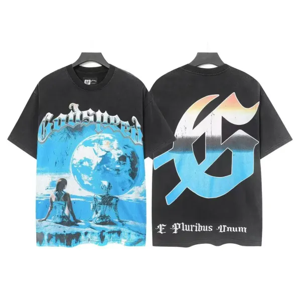 Godspeed Out Of Many One Skeleton Basketball T-Shirt Black - 5