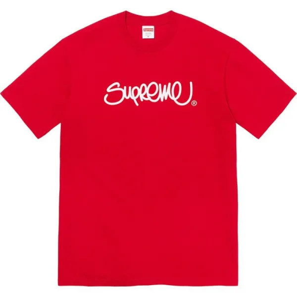 Supreme Script Logo Tee Red T-Shirt - 1