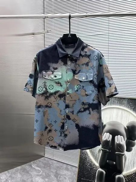Louis Vuitton Monogram Floral Print Shirt and Shorts Set Black - 5