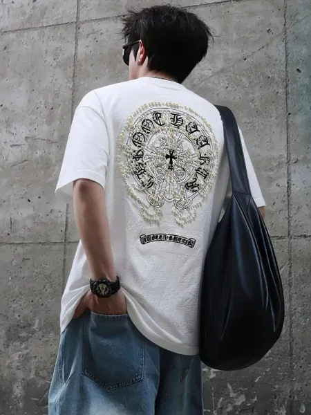 Chrome Hearts Cross Logo Light Blue T-Shirt - 6
