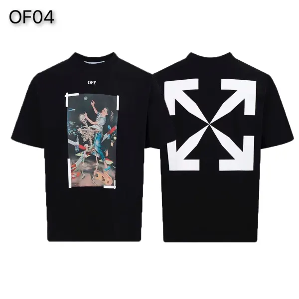 Off-White Mona Lisa Tape Print T-Shirt White and Black - 8