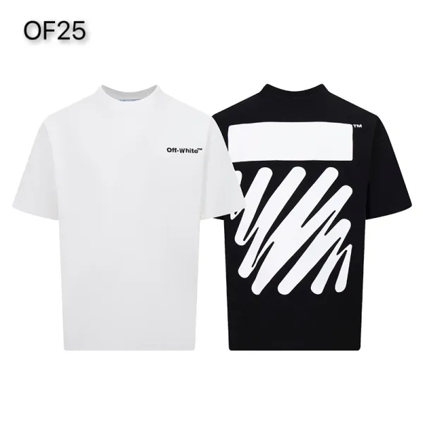 Off-White Mona Lisa Tape Print T-Shirt White and Black - 24