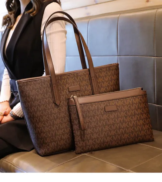 MMY Monogram Tote Bag Set Brown - 2