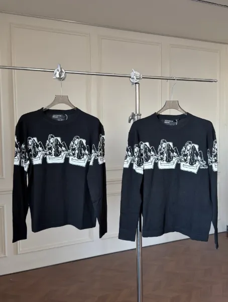 Comme des Garçons Play x Unknown Artist Graphic Knit Sweater Black - 1