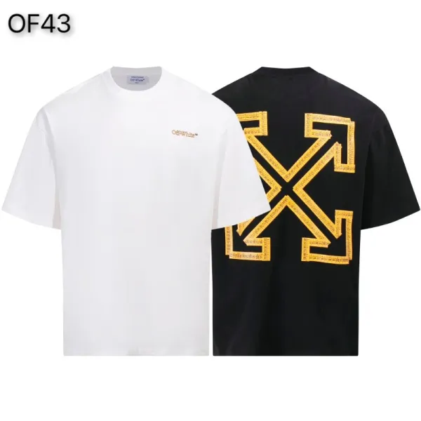 Off-White Mona Lisa Tape Print T-Shirt White and Black - 41