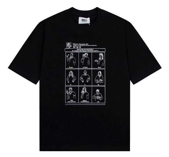 Maison Margiela MM6 Sign Language T-Shirt Black