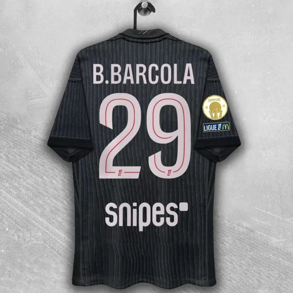Paris Saint-Germain 2024-25 Third Jersey Black B. Barcola #29 - 1