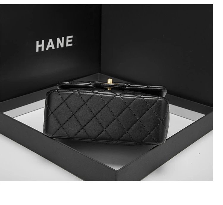 Chanel Mini Flap Bag Black Quilted Leather Chain Shoulder Bag - 19