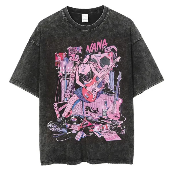 Design Nana Graphic Acid Wash T-Shirt - 1