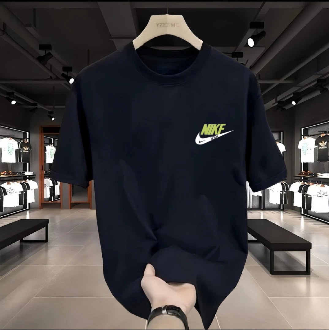 Nike Swoosh Logo Graphic T-Shirt Navy - 12