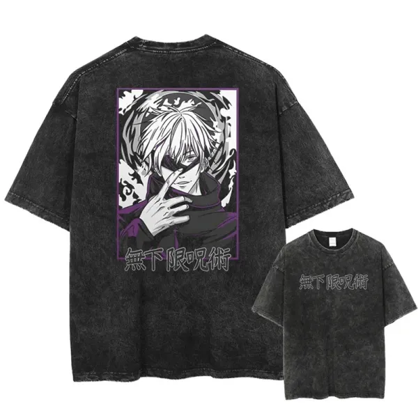 Design Jujutsu Kaisen Gojo Satoru Unlimited Void T-Shirt Black - 1