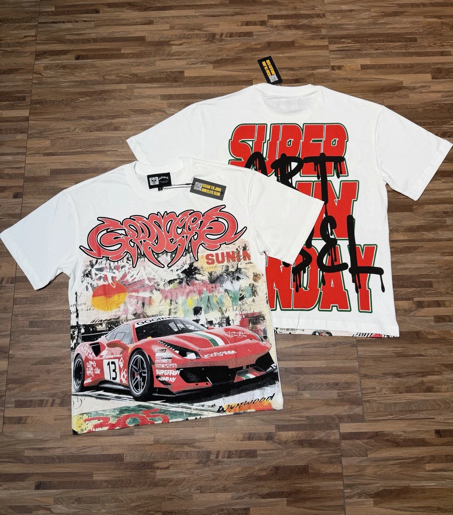 GOOD BRAND Super Sunday Graphic Print White T-Shirt