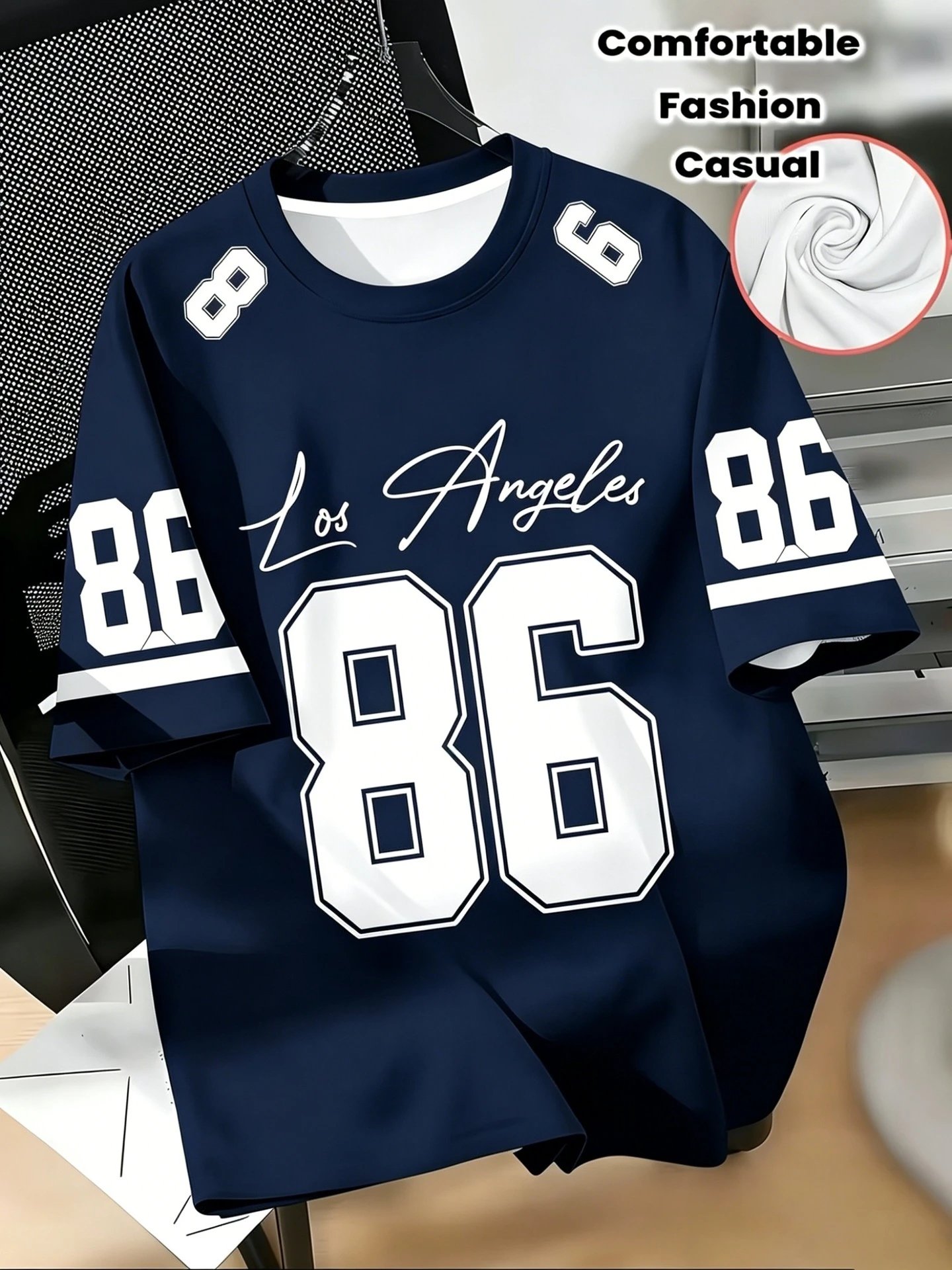 Design Los Angeles 86 Graphic T-Shirt Yellow - 12