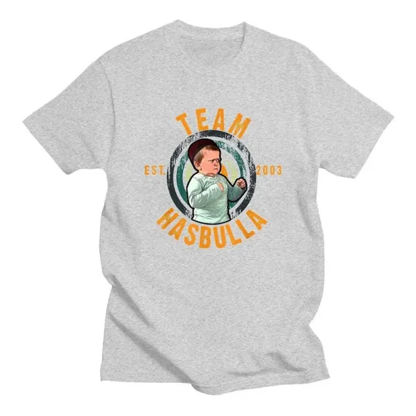 Design Team Hasbulla Graphic Print Gray T-Shirt T-Shirts - 1