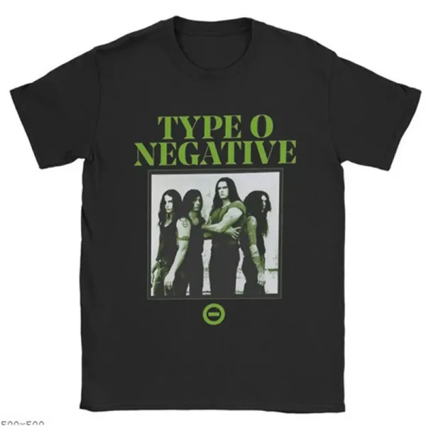 Design Type O Negative Band Photo Black T-Shirt T-Shirts - 1